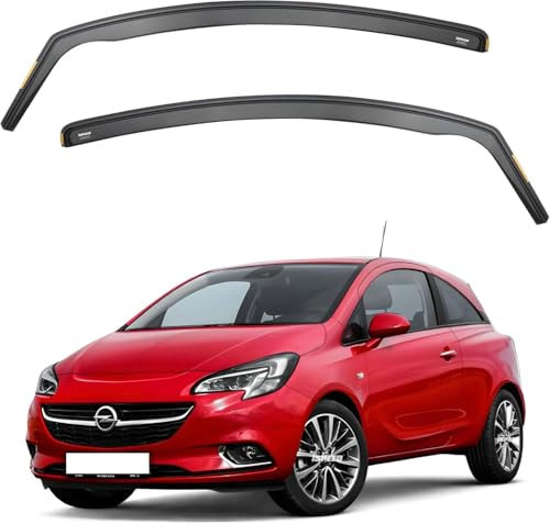 DXQxue Car Wind Deflectors for Vauxhall Corsa E 2014-2019, Keep Your Car Ventilated in Rain Reduce Turbulence