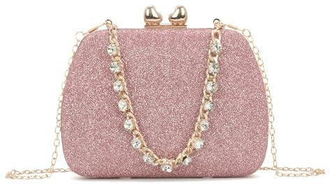 Syrads Mujer Bolso De Embrague De Noche Boda Fiesta De Embrague De Fiesta De Fiesta Bolsos De Mano De Fiesta De Fiesta De Fiesta Bolsos De Mano,Rosa