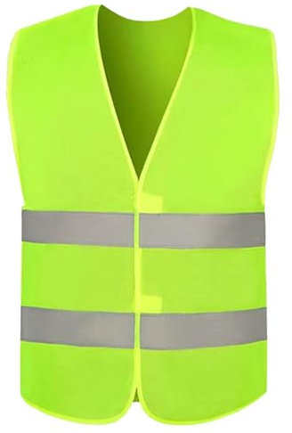 leersao Warnwesten Auto Warnweste 1Stk Pannenweste Sicherheitsweste Neongelb KFZ Pannenhilfe Reflektierende Warnwesten