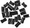 ARTIBETTER 32pcs Drahtregalklemme Zubehör Für Gitterroste Schleife Haken Wandhalterungen Streifen Kabel Mundband Zubehör Für Schrankregale Aus Draht Versteck Türstopper Sperre Plastik Black