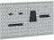 vidaXL Panneaux perforés 2 pcs avec 8 Accessoires Gris 50x60 cm Acier