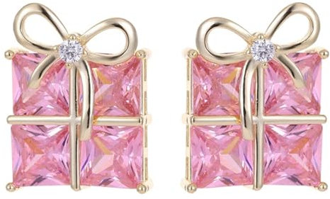 Ohrringe Nischendesign High-End Einfache Und Modische Super Glänzende Quadratische Zirkon-Bogenohrringe