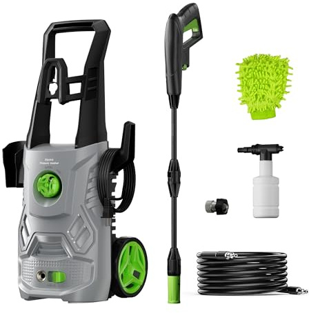 Electric Pressure Washer 4200 PSI 2.6 GPM with Foam Cannon 23FT Hose for High Pressure Cleaning of Fences, Decks, Floors and Cars Multi-Function
