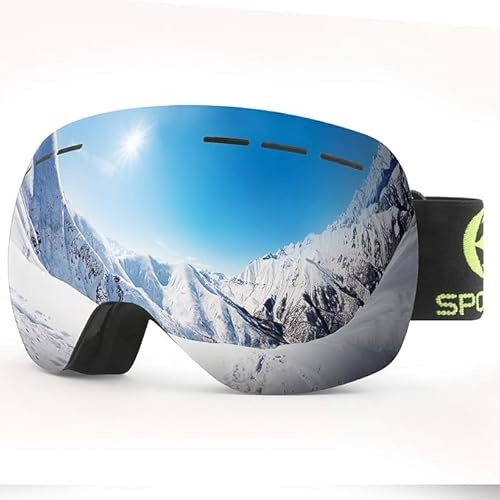 Ski Snowboard Goggles - UV Protection Anti-Fog Outdoor Ski Goggles - OTG Snow Skiing Glasses for Men Women Youth