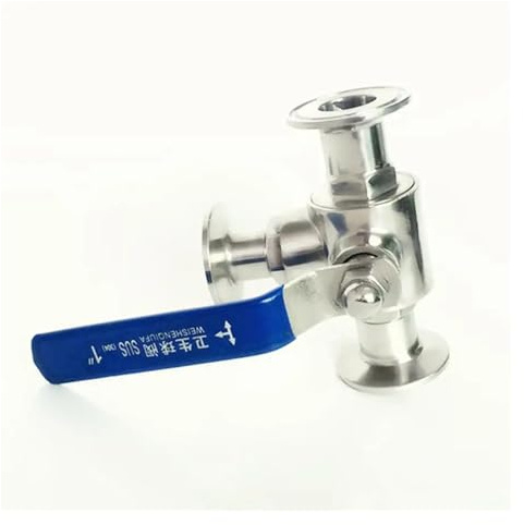 Fit 19mm 3/4 Pipe OD x 1.5 Tri Clamp L-Port Ball Valve SUS 316L Stainless Beer Brewing Home Factory