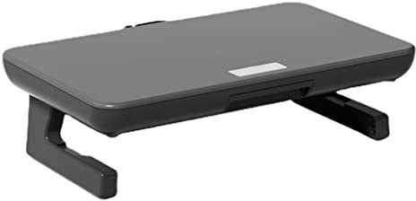 YPBEW L Shape Computer Monitor Stand Shelf Stand with Slide-Out Holder for Laptop, Computer Notebook for Storage Drawers Organizer