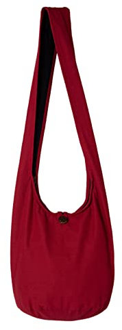 PANASIAM Schultertasche einfarbig, Bordeauxrot, L