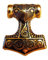 Germanenschmuck Schonenhammer (Thors Hammer) Anhänger (Kettenanhänger in Gold)
