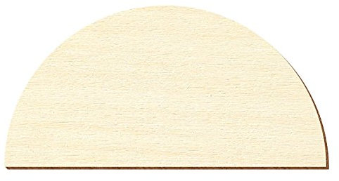 Sperrholz Zuschnitte - 1/2 Kreis, Halbkreise - 5x10cm-35x70cm, Höhe x Breite:35 x 70cm