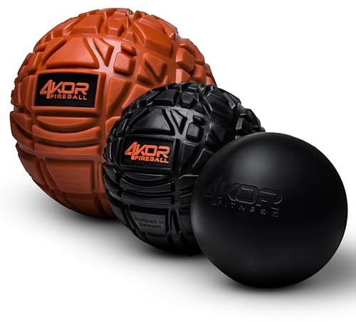 4KOR Massage Balls for Trigger Point Therapy - Myofascial Release Ball - Muscle Relief for Back, Neck, Shoulder, Foot Pain - Fitness Massage Balls for Mobility - Deep Tissue Release Ball