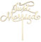 Oblique Unique® Torten Kuchen Topper Aufsatz - Just Married - Holz Dekoration für Hochzeit JGA Junggesellinnenabschied Deko