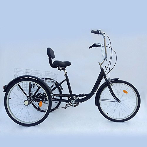 OU BEST CHOOSE 3 Rad Dreirad 6 Gänge 24 Erwachsene Fahrrad Erwachsenendreirad Senioren Shopping Fahrräder Cruise mit Korb