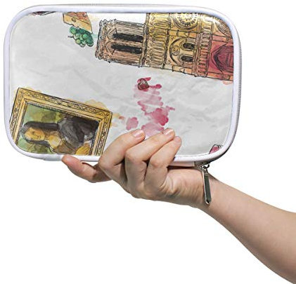 FANTAZIO Mona Lisa Triumph-Bogen-Federmäppchen, großes Fassungsvermögen, für Make-up, langlebig, ideal als Geschenk für Studenten