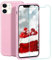 zelaxy Coque en Silicone pour iPhone 11 (6.1) –en Gel Rigide, Antichoc et Anti Rayures avec Doublure en Microfibre – Fin,légère et Douce au Toucher + Protecteur d'écran – Rose