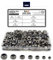 330 teiliges Set aus Sicherungsmuttern nach DIN 985 / ISO 10511 Standard niedrige Form Edelstahl A2 V2A selbstsichernde Sechskantmuttern Stoppmutter Edelstahlmutter Größe M3-M12 (330 Teile)