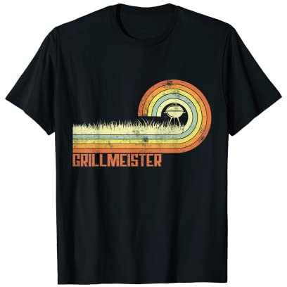 Herren Vater Grillmeister Papa Grillschürze Lustig Grillen Vatertag T-Shirt