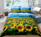 Timiany Bettwäsche Set Helles Sonnenblumen Muster Bettbezüge 135x200cm Für Frauen Gelb Tropische Blumen Mikrofaser Bettbezug+2 Kissenbezug 50x75cm (Blumen-J,135x200+80x80)