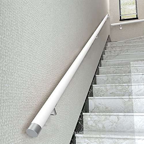 DSVONAUS Weißer Handlauf Für Treppen, Rutschfestes Treppengeländer Aus Holz, Wandmontierte Hausgartenkorridor-Lofts Terrassengeländer, Für Innen- Und Außentreppen (Size : 180cm)