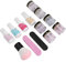 Nail Dip Powder Nail Kit Starter, Nail Dipping Powder Set, Nail Art Powder Top Base Coat Gel Staubpinsel Maniküre Werkzeug Set, DIY Salon Nail Art Maniküre mit Base Top Coat Activator Brush(K1214)