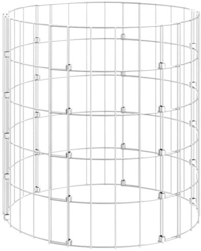 vidaXL Composteur de Jardin, Bac à Compost avec Rangement, Bac à Composteur, Composteur de Jardinage Terrasse Patio Extérieur, Acier Galvanisé