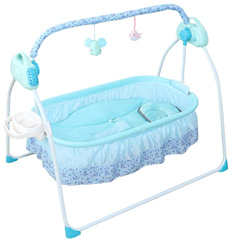 Babywiege, Elektrisch Babywiege Babybett Automatischer Schaukel Elektrische Baby Wiege Bluetooth Schaukelstuh mit Musik Sicher Wippe für Babys Zwischen 0 und 24 Monaten