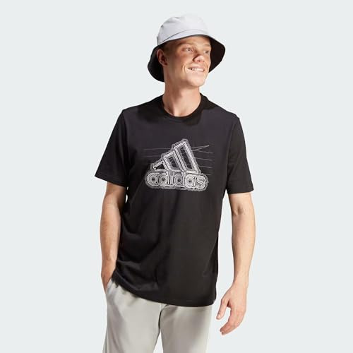 adidas Men's Growth Badge Graphic Tee, Black, S