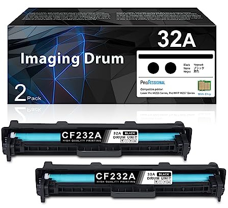 32A Imaging Drum Black Extra High-Yield 2-Pack | 32A CF232A Imaging Drum Replacement for HP 32A Drum Unit CF232A Compatible with Laser Pro M203 Series, Pro MFP M227fdn, M227fdw Printer | CF232A