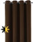 Tenda oscurante con occhielli, oscurante, dimensioni e colore a scelta (larghezza 140 cm, altezza 145 cm, marrone scuro)