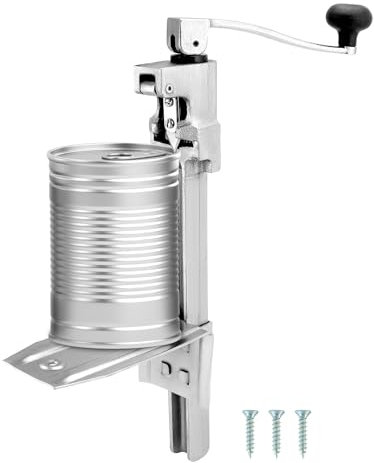 QWORK® Abrelatas Comercial, Abrelatas de Seguridad, 48 cm, Hierro Fundido, Utilizado en Restaurantes, Hoteles, Bares