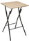 TIENDA EURASIA - Mesa Alta de Bar, Plegable, Estructura de Acero, Tablero de Madera MDF, Medida 60x60x103 cm (Natural)