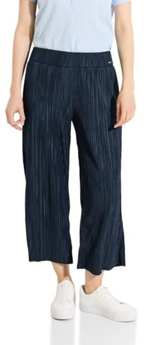 CECIL Damen B377892 3/4 Plissee Hose, Dark Petrol Blue, XXL / 24L