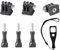 HSU Tripod Mount Adapter for GoPro, 3 Pack Camera Adapters with Screws for Hero 13/12/11/10/9/8/7/6/5/4/3 Action Camera (Black)