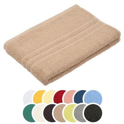 liebling Saunatuch, 100% Baumwolle, Serie Borkum, 70 x 200 cm, 60 Grad waschbar, trocknergeeignet, Farbe: Cappucino