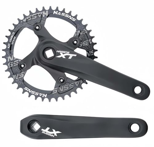 Fahrrad-Vierkant-Kurbelgarnitur, 170 Mm, 104 BCD, 32/34/36/38/40/42 Zähne, Einzelnes Kettenblatt, Mountainbike-Kurbelgarnitur Für 7/8/9/10/11 Geschwindigkeit