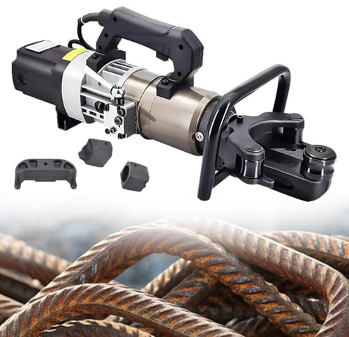 Lakenbroade Plieuse portative pour Barres d'armature 1800 W Plieuse électrique hydraulique pour Barres d'armature 1 Pouce # 18-28 mm Angle de Pliage des Barres d'armature 0-35 degrés avec Boulon