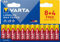 VARTA Pile AA, 8+4 (12 pezzi), Longlife Max Power, Alcaline, 1,5V, ideale per fotocamere digitali e controller, imballaggio riciclato al 90%, Made in Germany