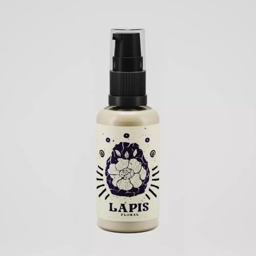 By Elementum Lapis Floral Bartbalsam für Männer 50ml 2in1 Styling & Pflege Pomade Mit Avocadoöl Sheabutter Bienenwachs Natürlicher Bartformer für Fülle & Glanz Fruchtig Blumiger Duft