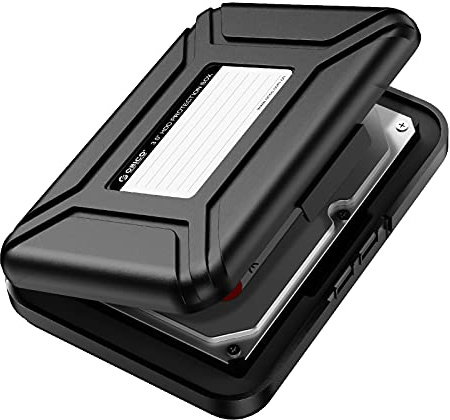 ORICO 3,5-Zoll Festplatten-Etui Antistatisch & Stoßfest – Externes Tragbares Gehäuse für WD, Seagate, Toshiba, Samsung, Hitachi, Crucial-Festplatten (PHXBK)