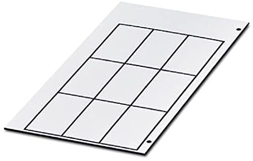 PHOENIX CONTACT GPE 52X26 WH Gravurmaterial, Matte, Beschriftbar mit Plotmark, Engraving Unit, Cms-P1-Plotter, P1 Engraving Unit, Kleben Montageart, 52mm x 26mm Schriftfeldgröße, 10 Stück