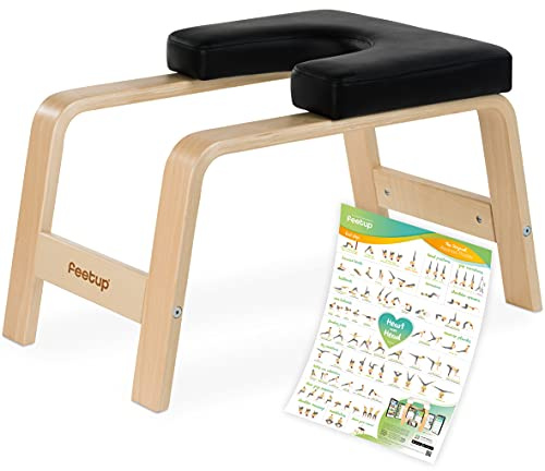 FeetUp - The Original Yoga Headstand Bench, Vegan Handstand Trainer Bench and Stand, Strength Training Inversion Equipment for Relaxation & Strength, Includes App & Starter Kit