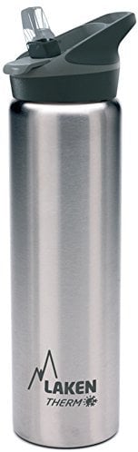 LAKEN Jannu Botella Térmica Acero Inoxidable 18/8 y Doble Pared de Vacío, Unisex Adulto, Plateado, 750 ml