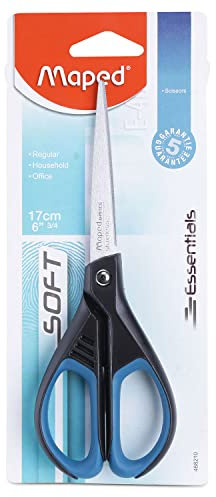 Maped M468210 - Schere Essentials Soft symmetrisch, 17 cm, schwarz/blau