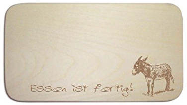 Frühstücksbrettchen « ESEL 02 » mit persönlicher Wunschgravur - Brett Frühstücksbrett Frühstück - Hausesel Donkey