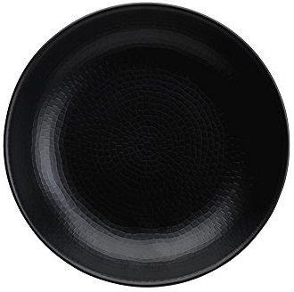Avet Spain Juego de Platos Hondos, Gres, Negro, 21x21x4 cm, 6 Unidades