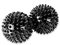 Oliver 2er Set Professional Massageball schwarz 9cm Noppenball Igelball Faszien