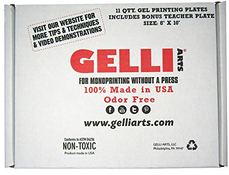 Gelli Arts® 8 x 10 Gelli® Class Pack – 11 Gel Printing Plates – Non-Toxic and Reusable