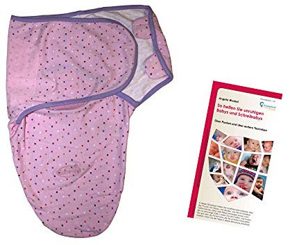 Lampiphant® + Summer Infant Original SwaddleMe® Pucksack, Bulk ohne OVP. S/M. Tupfen rosa lila