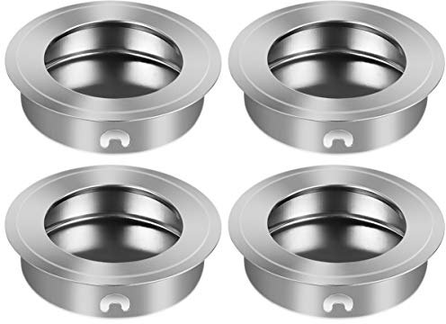 4PCS 35mm Piatto In Acciaio Inox Da Incasso A Filo Pull Dito Inserto Scorrevole Maniglia per Porta Armadio Estrae Cassetto Hardware