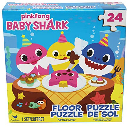 Cardinal Games 6054915 Bodenpuzzle Baby Hai, 24 Stück, Mehrfarbig