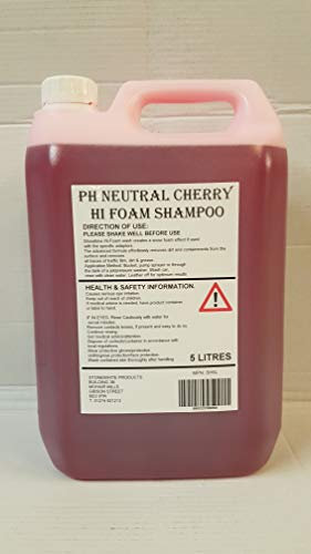 5 Litres Hi-Foaming Shampoo, pH Neutral Snow Foam With a Cherry Fragrance